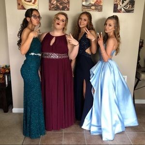 Light blue Sherri Hill gown